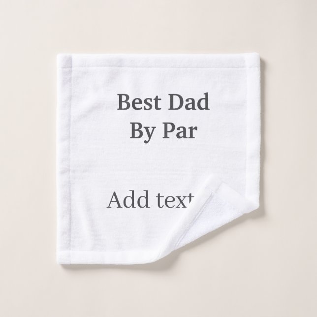Meilleur papa par gris noir fête des pères nom sim (Gant de toilette)