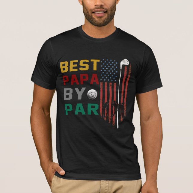 meilleur papa par par golf T-Shirt (Devant)