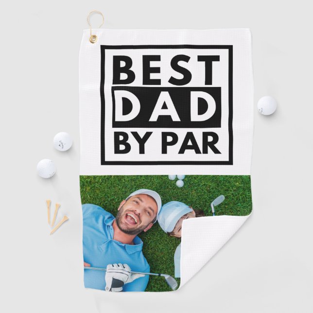 Meilleur Papa Par Photo Golf Serviette (En situation)