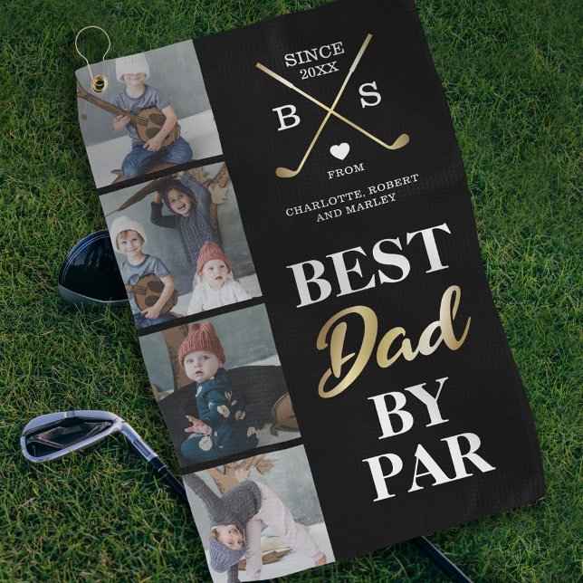 Meilleur Papa Par Photo Serviette de Golf (Créateur téléchargé)