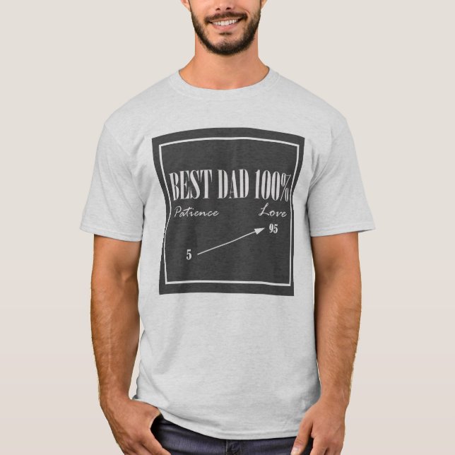 Meilleur Papa Patience Aimer Flèche T-shirt (Devant)