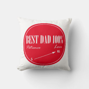 Meilleur Papa Patience Amour Flèche Coussin Jeu Or