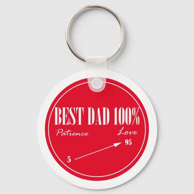 Meilleur Papa Patience Amour Flèche Porte-clés (Recto)