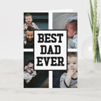 Meilleur Papa Personnalisé Photo Carte de la Fête 