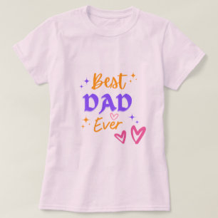 Meilleur Papa Rose T-Shirt pour Femmes Typography 