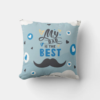 Meilleur papa Sky Blue Coussin extérieur