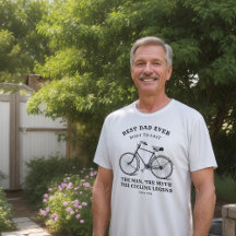 Meilleur papa Vintage Fête des pères vélo T-shirt
