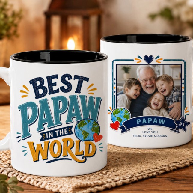 Meilleur Papaw du Monde Mug Photo (Créateur téléchargé)