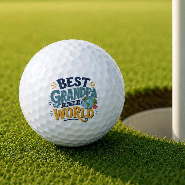 Meilleur Papi du Monde Cadeau Balle de Golf (Créateur téléchargé)