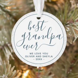 Meilleur Papy Ever Texte Photo au Dos Cadeau 