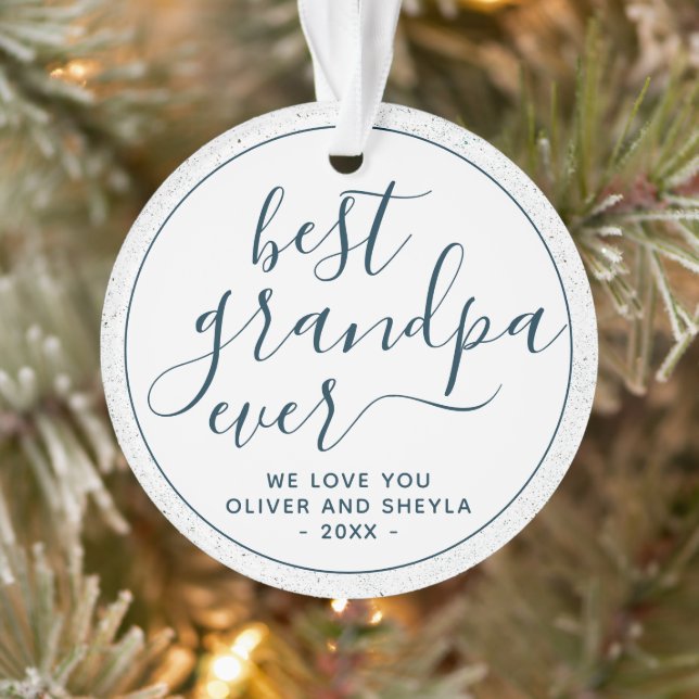 Meilleur Papy Ever Texte Photo au Dos Cadeau  (Arbre)