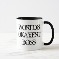 Meilleur Patron du Monde mug café anneau noir blan