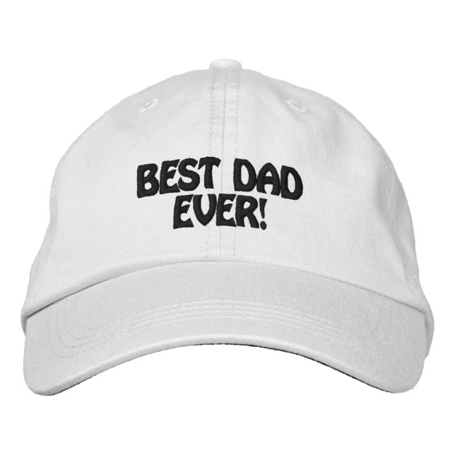 Meilleur père Casquette ajustable personnalisé (Devant)