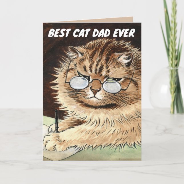 MEILLEUR PÈRE DE CHAT JAMAIS CARTE DE FÊTE DES PÈR (Devant)
