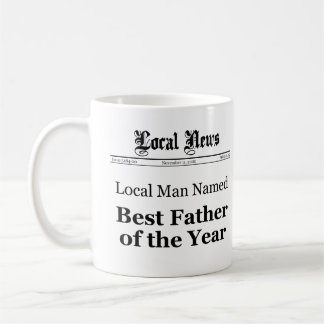 Meilleur Père De L'Année Front Mug Du Journal