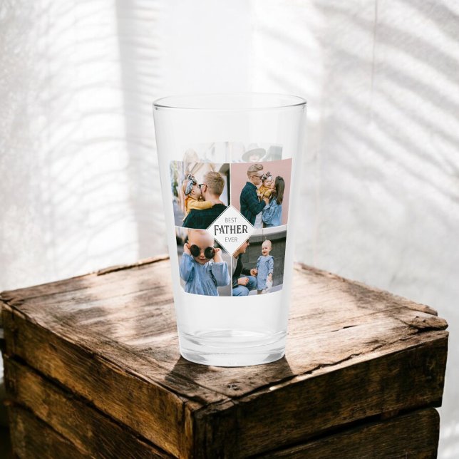 Meilleur Père Jamais 8 verre photo (Créateur téléchargé)