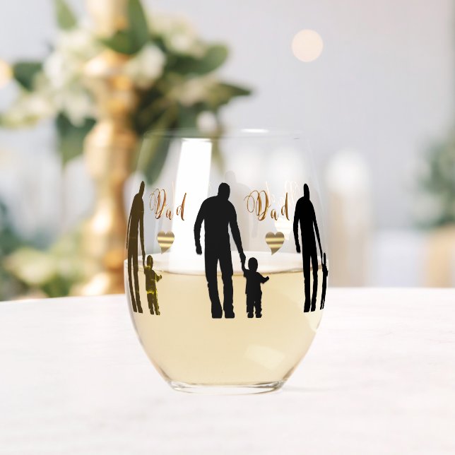 Meilleur Père Jamais Vin sans Stemless Verre (Insitu (Mariage))