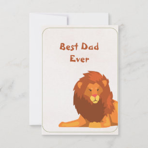 Meilleur Père Lion Jamais carte du jour du père