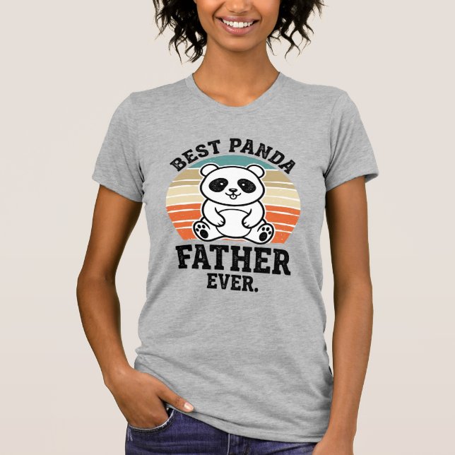 Meilleur père panda jamais conception de t-shirt v (Devant)