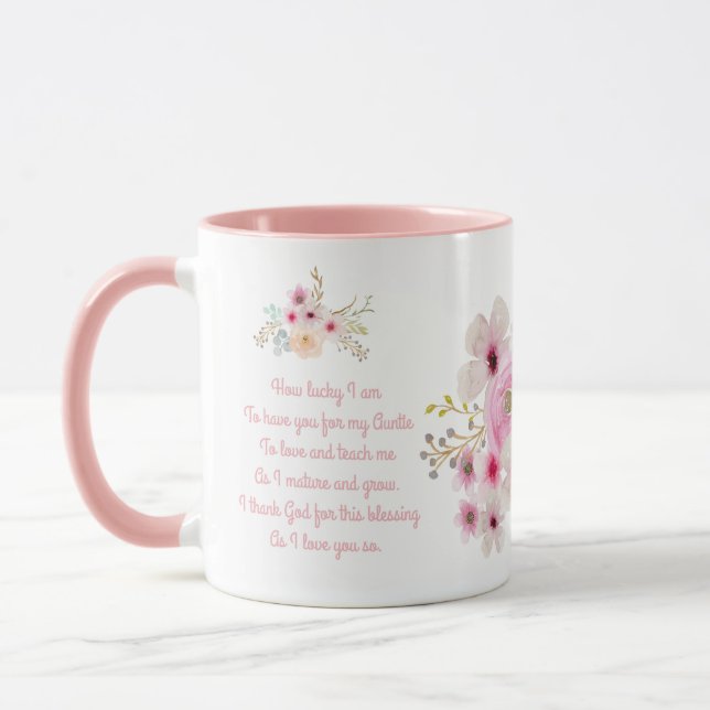 Meilleur POÈME MUG AUNTIE du monde, Personnalisé (Gauche)