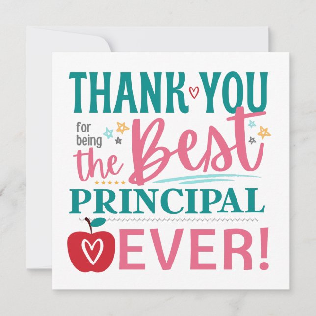 Meilleur Principal Jamais, Carte Cadeau Principal  (Devant)