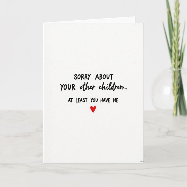 Meilleur Prix Maman Carte d'Amour Drôle (Devant)