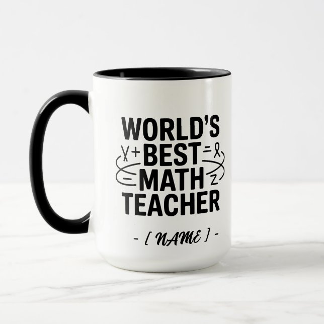 Meilleur professeur de mathématiques du monde Mug  (Gauche)