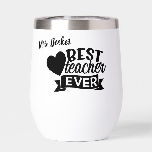 Meilleur professeur jamais personnalisé noir (Arrière)