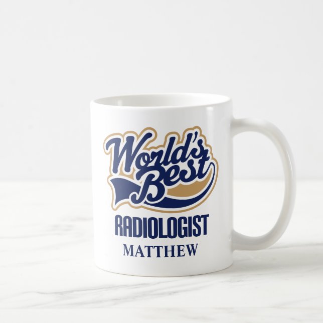 Meilleur Radiologue Monde Cadeau Personnalisé Mug (Droite)