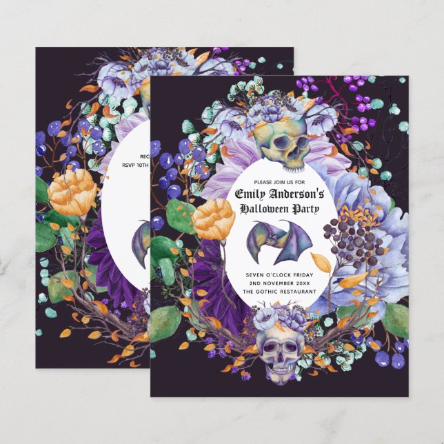 Meilleur rapport qualité/prix HALLOWEEN Invitation (Devant / Derrière)