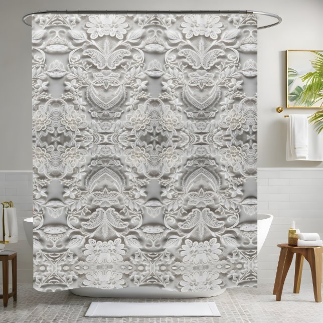 Meilleur rideau Floral Blanc Style 2 (Créateur téléchargé)