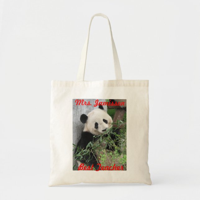 Meilleur sac en toile pour enseignant, Panda, Budg (Devant)