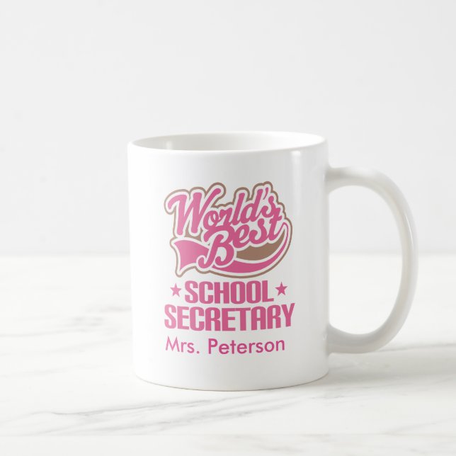 Meilleur secrétaire Personalized Mug d'école des (Droite)