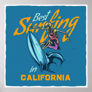 Meilleur Surf En Californie Poster