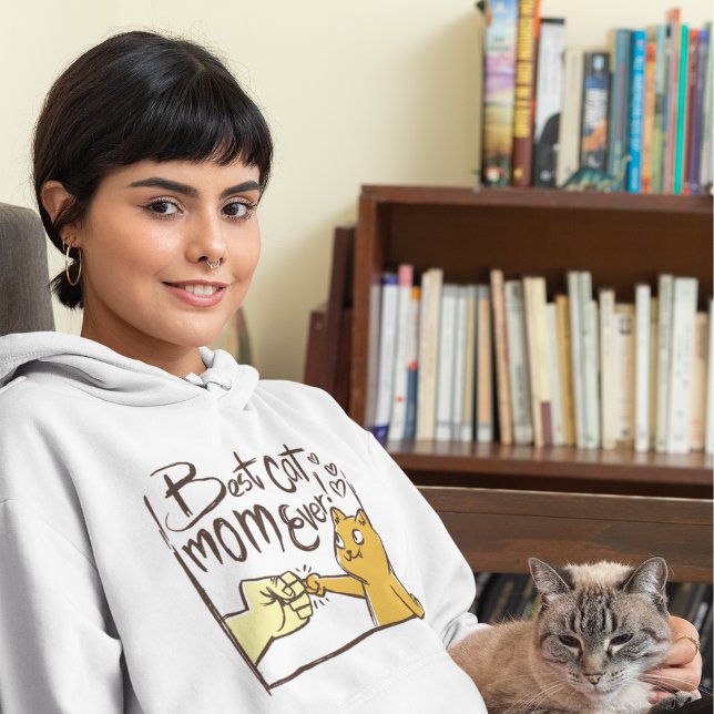 Meilleur Sweat - shirt à capuche de maman chat (Créateur téléchargé)