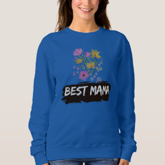 Meilleur sweatshirt à fleurs aquarelle Mama