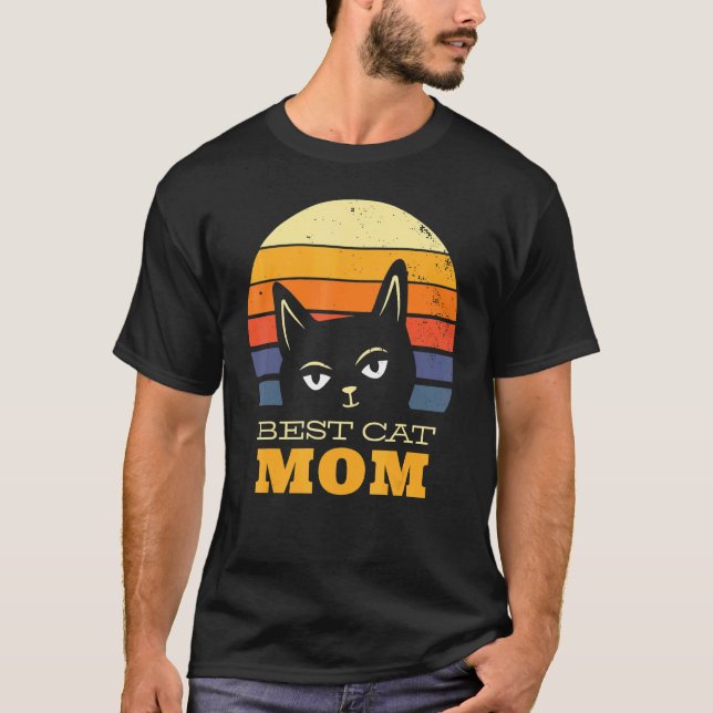 Meilleur T-Shirt de Maman de Chat Ever, Dame de Ch (Devant)