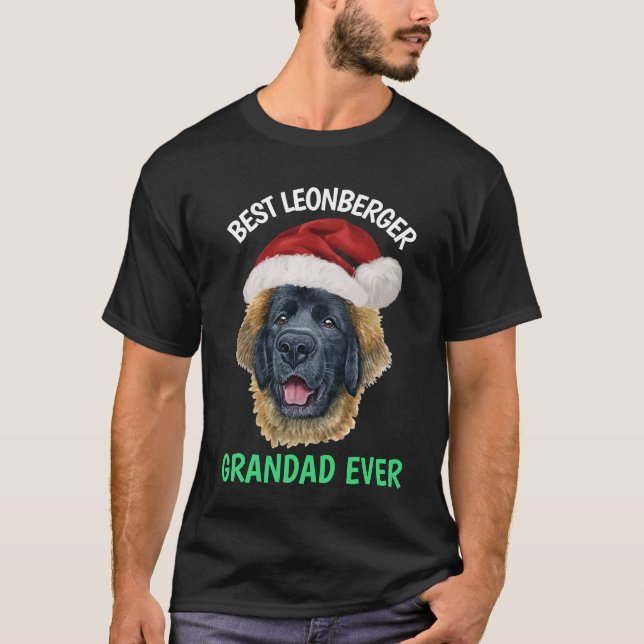 Meilleur T-shirt Leonberger Grandad Ever (Devant)