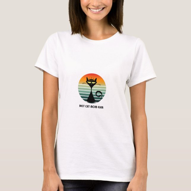 meilleur t-shirt maman chat (Devant)