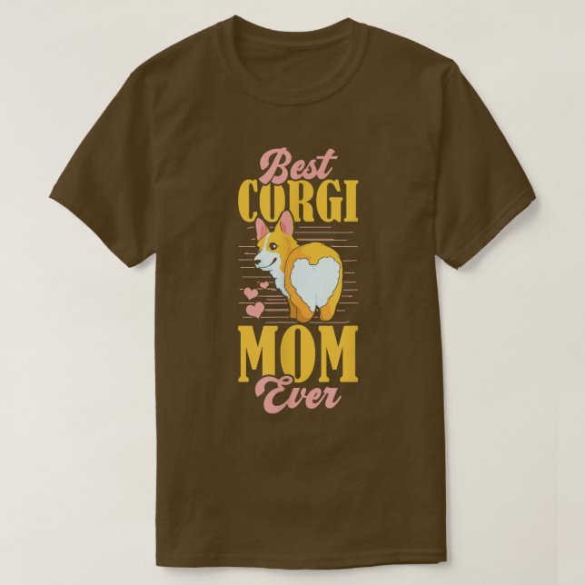 Meilleur T-shirt maman Corgi (Design devant)