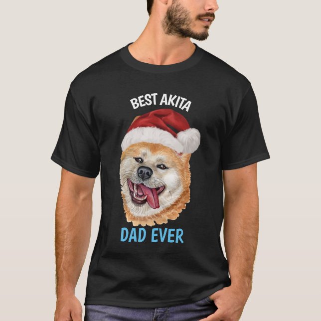 Meilleur T-shirt Papa Akita (Devant)