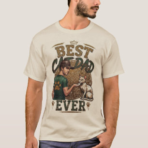 Meilleur T-Shirt Papa Chat