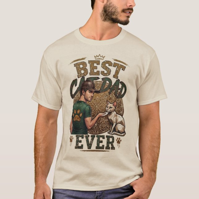 Meilleur T-Shirt Papa Chat (Devant)