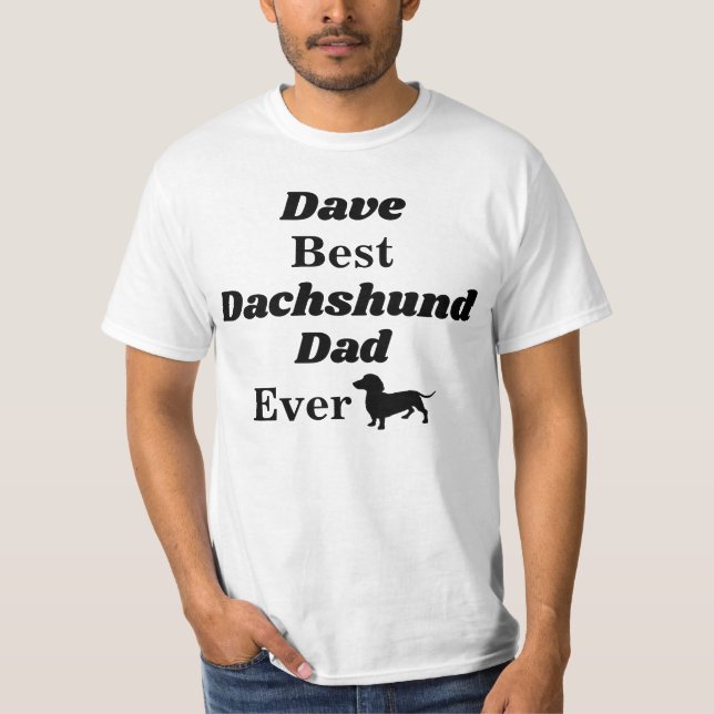 Meilleur T-shirt personnalisé de papa de teckel (Devant)