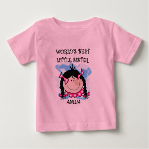 Meilleur T-shirt personnalisé de petite soeur de