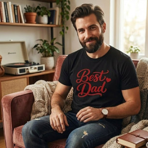 Meilleur T-Shirt pour Homme avec Cœur Rouge et Tex