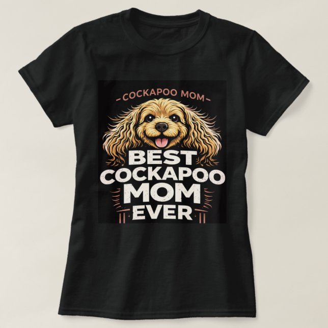 Meilleur T-shirt pour maman de Cockapoo, cadeau po (Design devant)