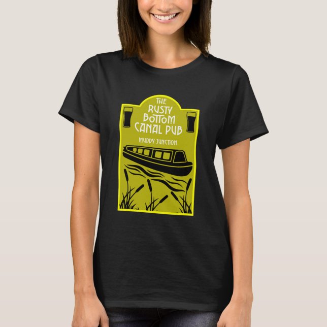 Meilleur T-Shirt Pubs Narrowboat (Devant)