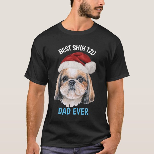 Meilleur T-shirt Shih Tzu Papa Jamais (Devant)