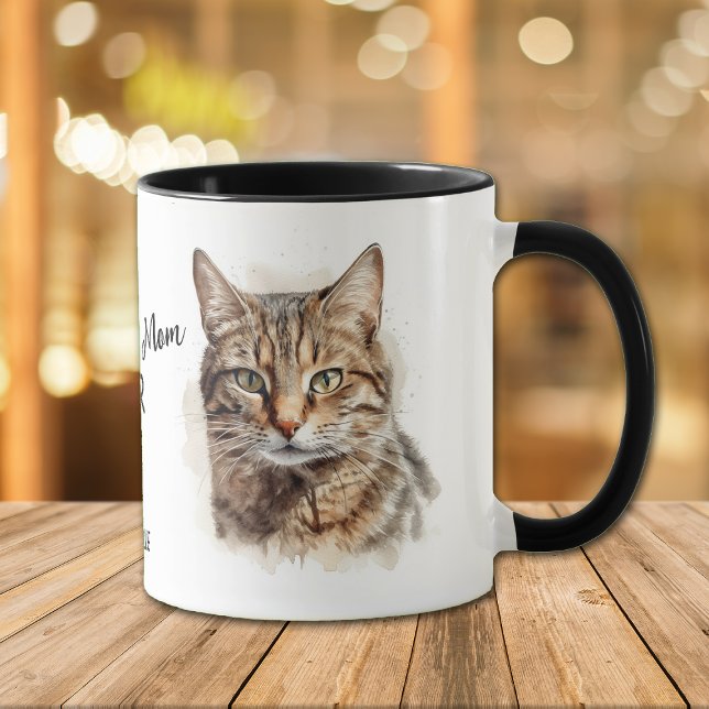 Meilleur Tabby Chat Maman Jamais Mug (Créateur téléchargé)